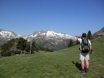 pyrenean mountains walker trekking holiday